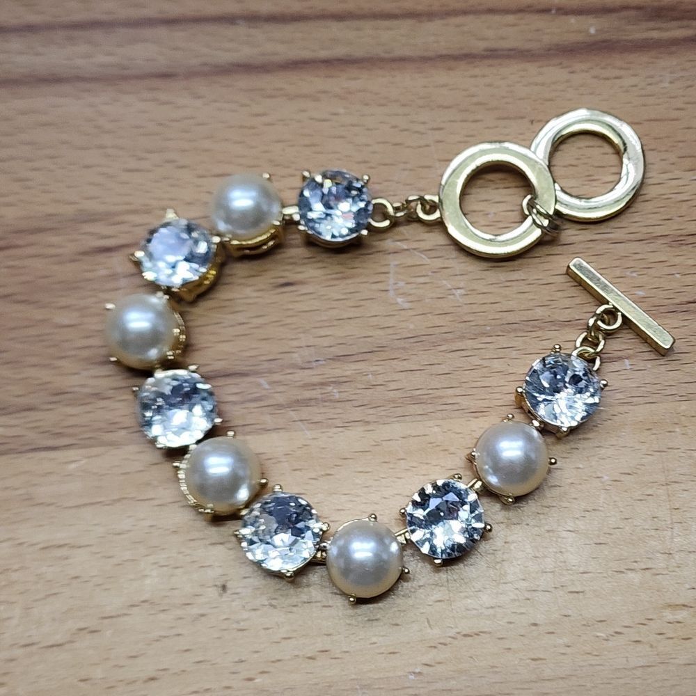 Zenzii Bracelet Gold Pearl Crystal